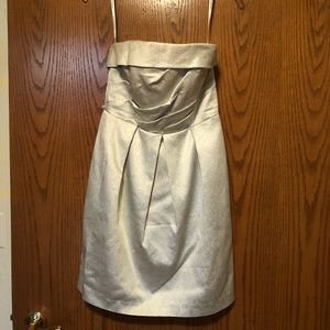 David’s Bridal size 4 silver bridesmaid dress